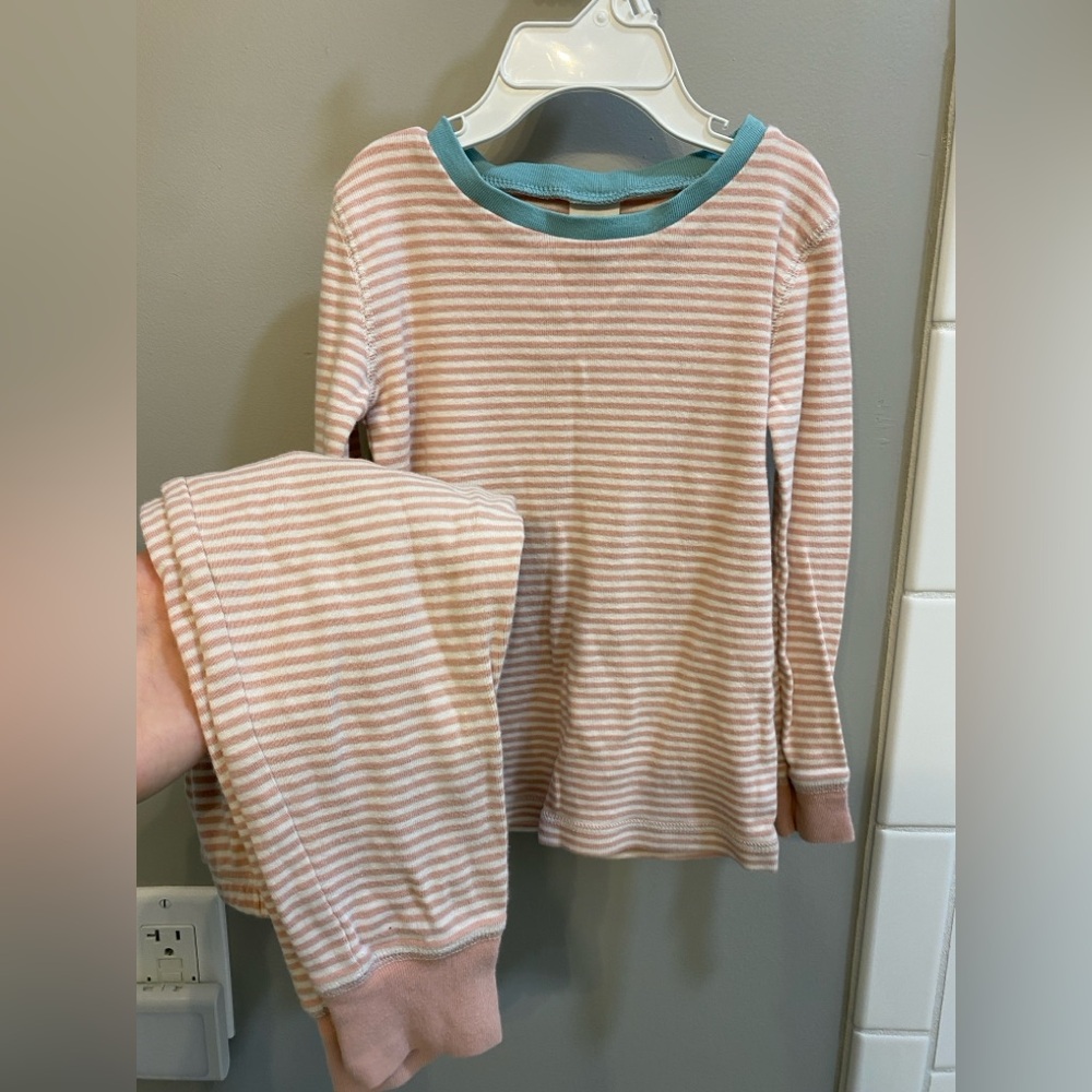 Mini Boden Pink and Blue Striped Pajama Set / Size 4Y (104 cm) / GUC
